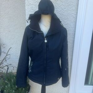 NILS Thermore Entrant Dermizax Black Snow Ski Jacket Women's Size 6